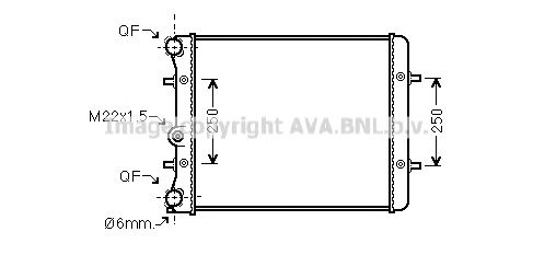 Радиатор, охлаждение двигателя AVA QUALITY COOLING VW2152