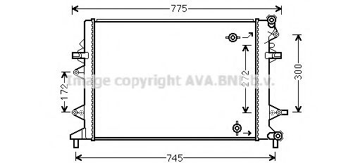 Радиатор, охлаждение двигателя AVA QUALITY COOLING VW2370