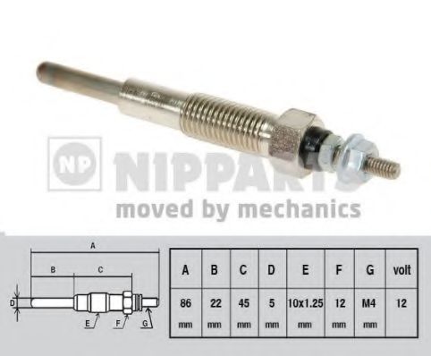 Свеча накаливания NIPPARTS J5713002