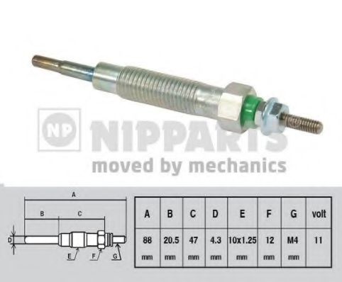 Свеча накаливания NIPPARTS J5715011