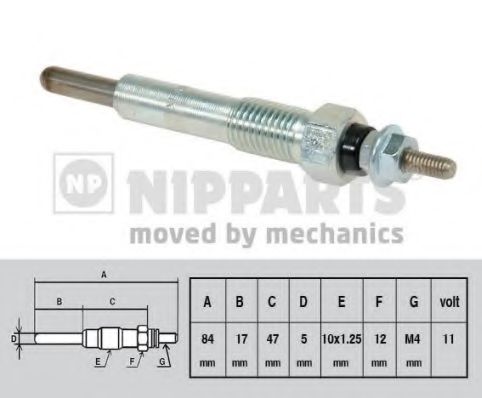 Свеча накаливания NIPPARTS J5719009