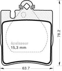 Комплект тормозных колодок, дисковый тормоз MGA 543