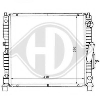 Радиатор, охлаждение двигателя DIEDERICHS 8129165
