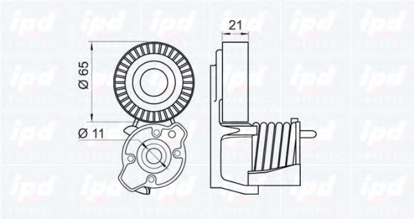 Натяжитель ремня, клиновой зубча IPD 153401