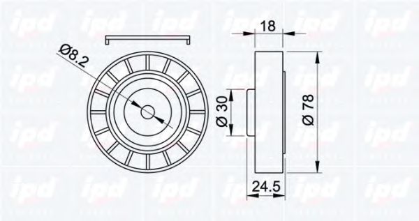 Паразитный / ведущий ролик, поликлиновой ремень IPD 150029
