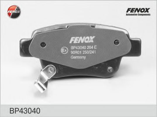 Комплект тормозных колодок, дисковый тормоз FENOX BP43040