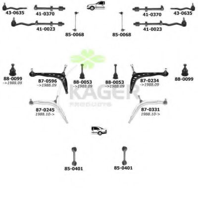 Подвеска колеса KAGER 800103