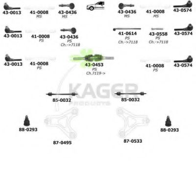 Подвеска колеса KAGER 800123