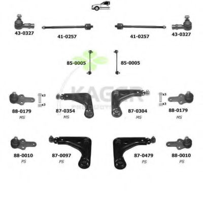 Подвеска колеса KAGER 800188
