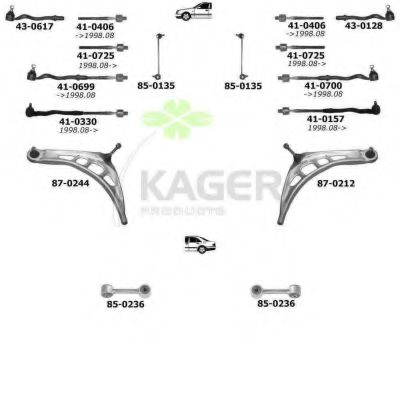 Подвеска колеса KAGER 800447