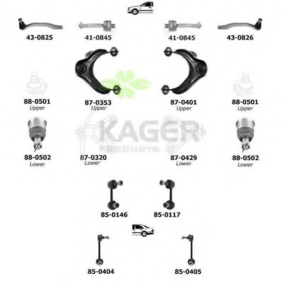 Подвеска колеса KAGER 800469