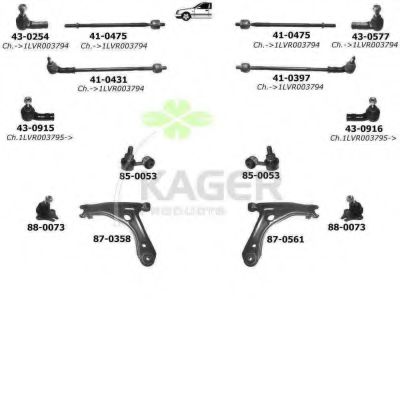 Подвеска колеса KAGER 800692