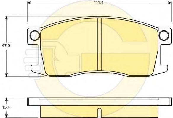 Комплект тормозных колодок, дисковый тормоз GIRLING 6101859