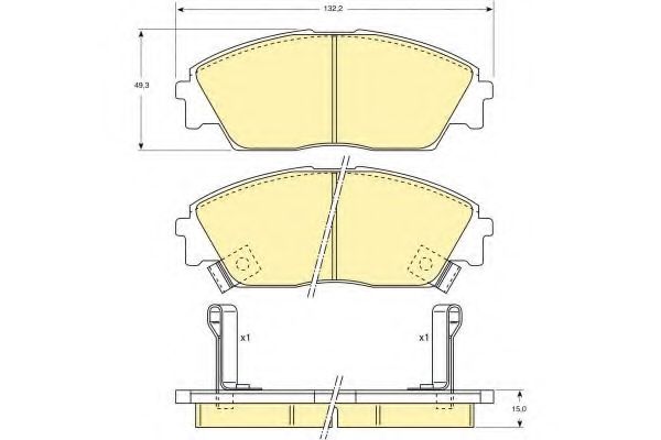 Комплект тормозных колодок, дисковый тормоз GIRLING 6107639