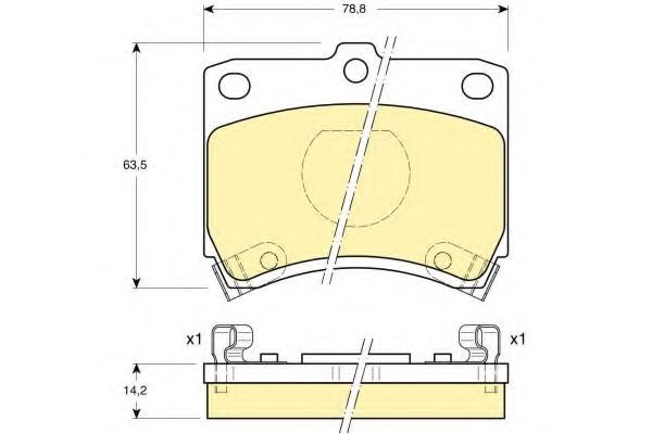 Комплект тормозных колодок, дисковый тормоз GIRLING 6107739