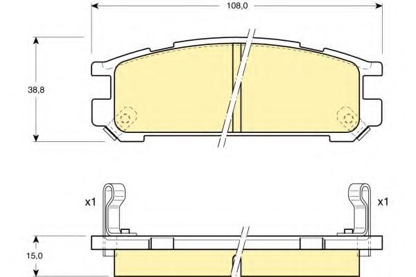 Комплект тормозных колодок, дисковый тормоз GIRLING 6109909