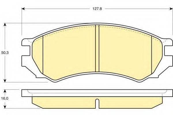 Комплект тормозных колодок, дисковый тормоз GIRLING 6110059