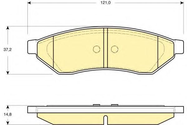 Комплект тормозных колодок, дисковый тормоз GIRLING 6133469