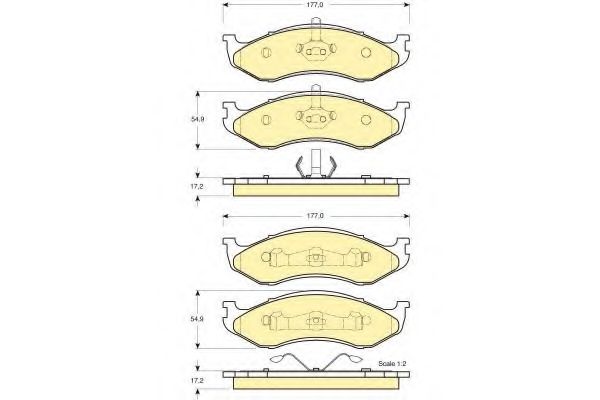 Комплект тормозных колодок, дисковый тормоз GIRLING 6141045