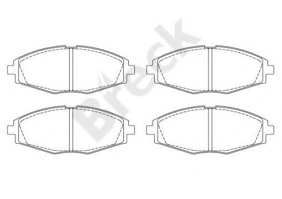 Комплект тормозных колодок, дисковый тормоз BRECK 23241 00 702 00