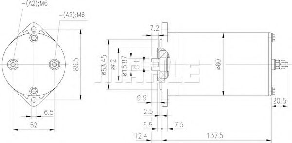 Электродвигатель MAHLE ORIGINAL MM 235