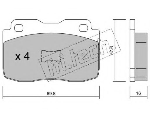 Комплект тормозных колодок, дисковый тормоз fri.tech. 030.0
