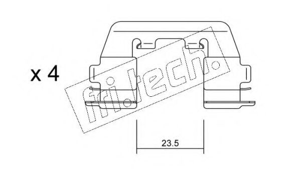 Комплектующие, колодки дискового тормоза fri.tech. KIT.052