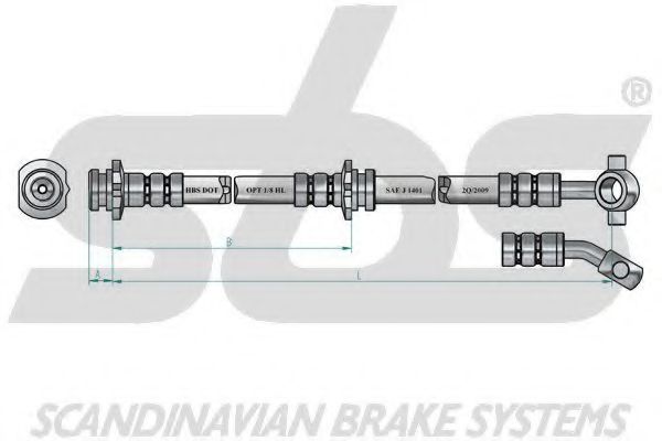 Тормозной шланг EURODEAL AUTOPARTS 50991