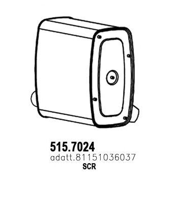 Сажевый / частичный фильтр, система выхлопа ОГ ASSO 515.7024