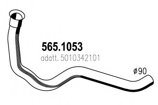 Труба выхлопного газа ASSO 565.1053