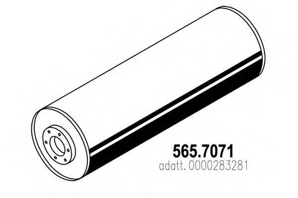 Средний / конечный глушитель ОГ ASSO 565.7071