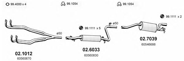 Система выпуска ОГ ASSO ART0077