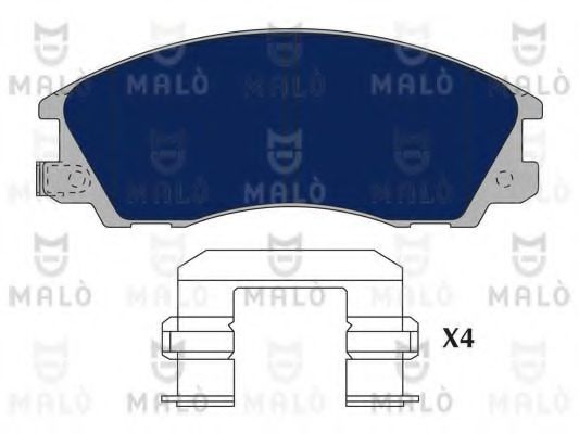 Комплект тормозных колодок, дисковый тормоз MALÒ 1050623