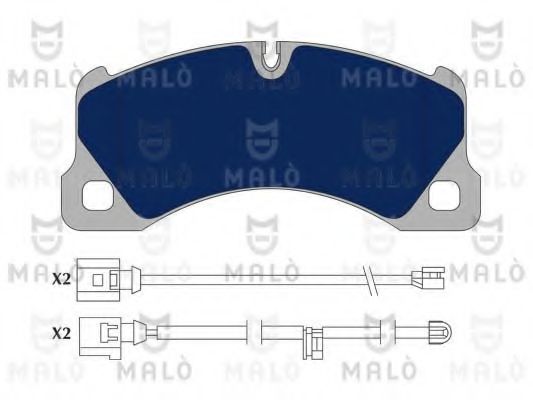 Комплект тормозных колодок, дисковый тормоз MALÒ 1051036
