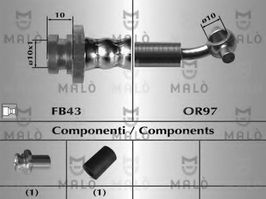 Тормозной шланг MALÒ 80086