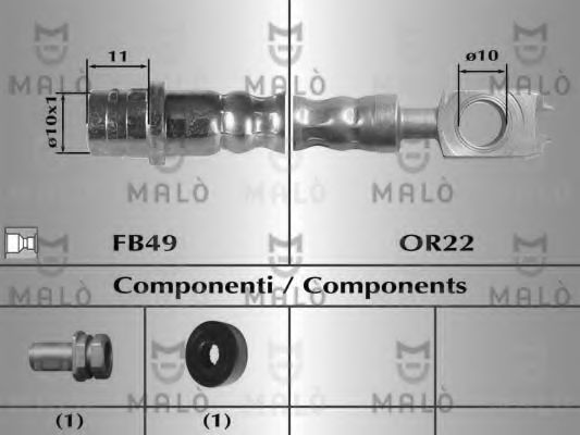 Тормозной шланг MALÒ 80172