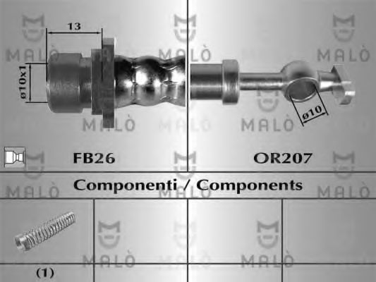 Тормозной шланг MALÒ 80993