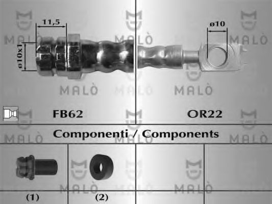 Тормозной шланг MALÒ 81014