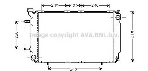 Радиатор, охлаждение двигателя KAGER 312275