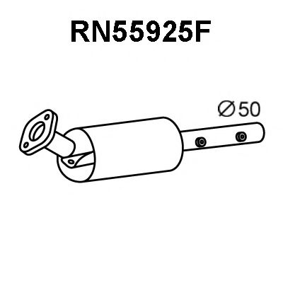 Сажевый / частичный фильтр, система выхлопа ОГ VENEPORTE RN55925F