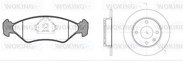 Комплект тормозов, дисковый тормозной механизм WOKING 83853.00