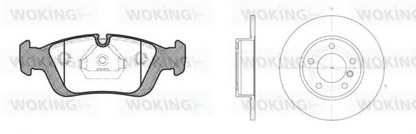 Комплект тормозов, дисковый тормозной механизм WOKING 82843.00