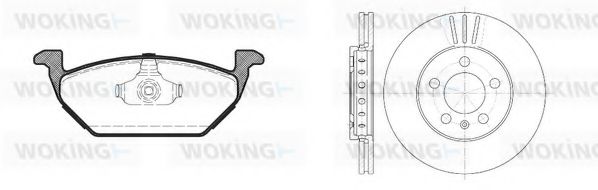 Комплект тормозов, дисковый тормозной механизм WOKING 87333.02