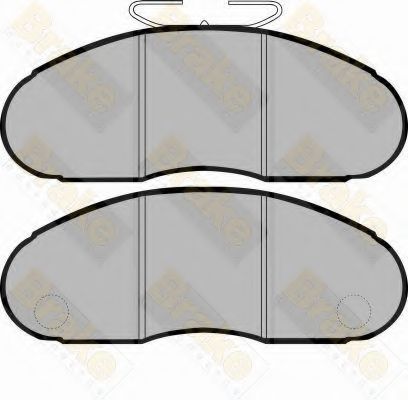 Комплект тормозных колодок, дисковый тормоз Brake ENGINEERING PA812