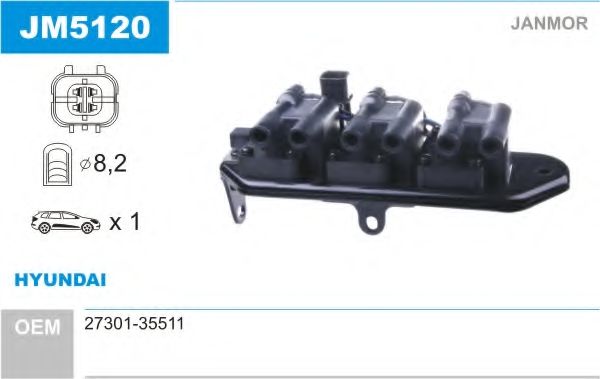 Катушка зажигания JANMOR JM5120