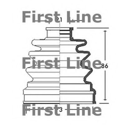 Пыльник, приводной вал FIRST LINE FCB2760