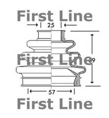 Пыльник, приводной вал FIRST LINE FCB2774