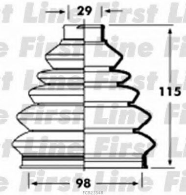 Пыльник, приводной вал FIRST LINE FCB2354R