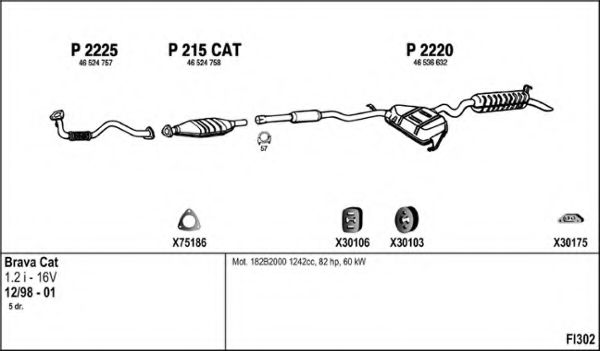 Система выпуска ОГ FENNO FI302