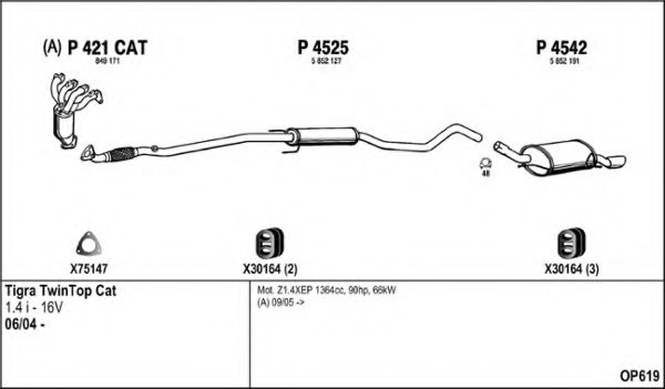 Система выпуска ОГ FENNO OP619
